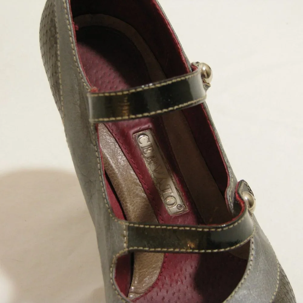 Two Tone Gray Platform Shoes - Picture 3 of 6